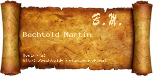 Bechtold Martin névjegykártya