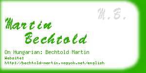 martin bechtold business card